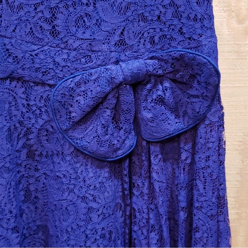 Lindy Bop Lavender Lace Grace Sweetheart Sleeveless Midi Dress Size 8 View 3